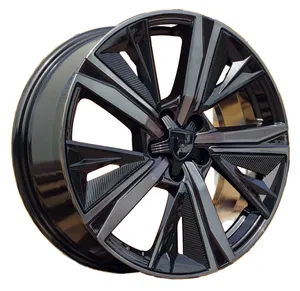 R17x7  4X108  ET  32  65.1  Y1187  Czarny+Tinted Face (BLTF)  Fits for PEUG  (K4)  (NEW Design Carved Spokes)