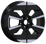 R17x7  4X108  ET  32  65.1  YF6158  Czarny Polerowany Half Matowy (MBHM)  Fits for PEUG  (P2)  (HYBRID KUTEJ)