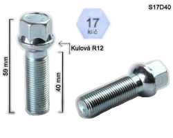 Śruba BIMECC 14X1,5 40 H17 kulisty S17D40-RDTT (200)